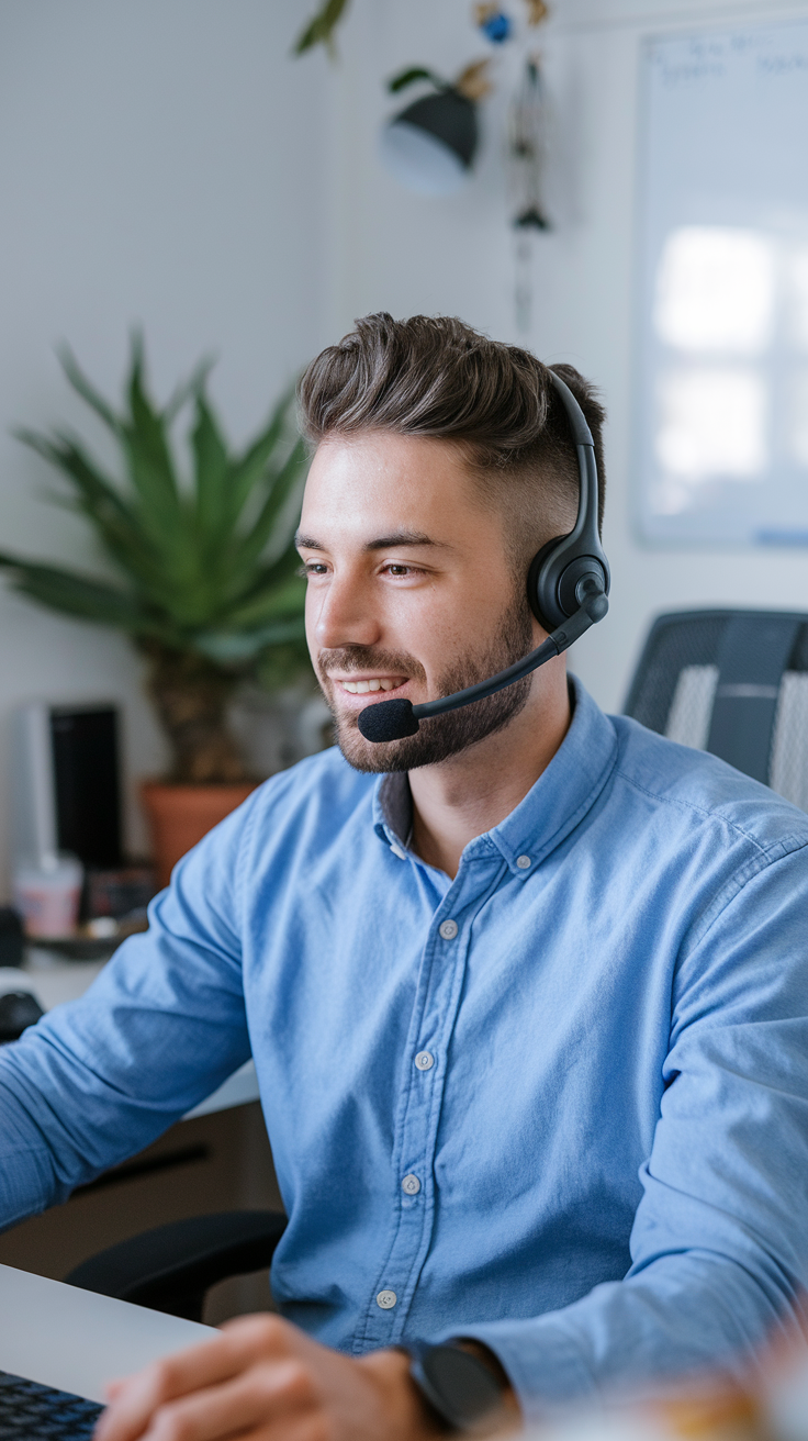 Muž so slúchadlami